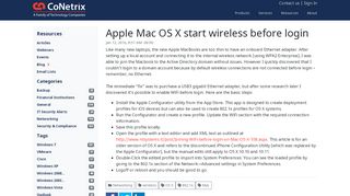 
                            3. Apple Mac OS X start wireless before login | CoNetrix
