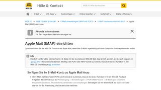 
                            4. Apple Mail (IMAP) einrichten - WEB.DE Hilfe