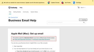 
                            12. Apple Mail (Mac): Set up email | Business Email - GoDaddy Help IN