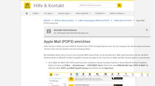 
                            13. Apple Mail (POP3) einrichten - WEB.DE Hilfe