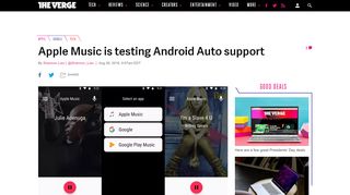 
                            13. Apple Music is testing Android Auto support - The Verge