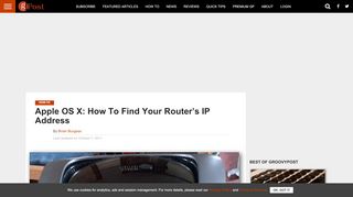 
                            8. Apple OS X: How To Find Your Router's IP Address - groovyPost