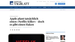 
                            7. Apple plant tatsächlich einen «Netflix-Killer» – doch es gibt einen ...