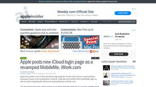 
                            10. Apple posts new iCloud login page as a revamped MobileMe, iWork ...
