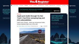 
                            13. Apple puts bullet through 'Do Not Track', FaceTime snooping bug and ...