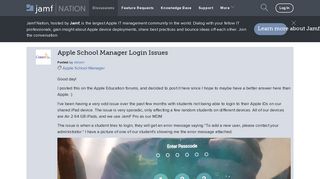 
                            7. Apple School Manager Login Issues | Discussion | Jamf Nation