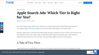 
                            7. Apple Search Ads: Which Tier Is Right for You? | TUNE