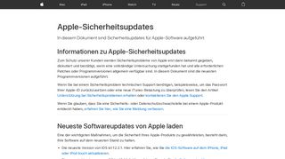 
                            3. Apple-Sicherheitsupdates - Apple Support