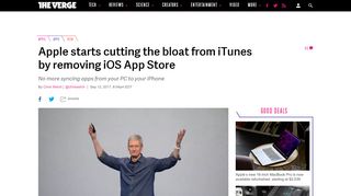 
                            12. Apple starts cutting the bloat from iTunes by removing iOS App Store ...