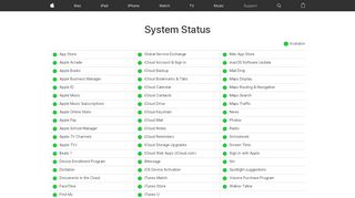 
                            6. Apple - Support - System Status