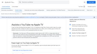 
                            2. Apple TV - Ajuda do YouTube - Google Support