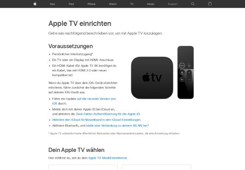 
                            5. Apple TV einrichten - Apple Support