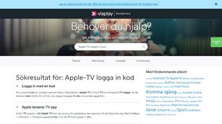 
                            7. Apple-TV logga in kod | Sökresultat | Viaplay Kundservice