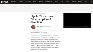 
                            10. Apple TV's Amazon Video App Has A Problem - Forbes