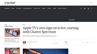 
                            4. Apple TV's zero sign-on is live, starting with Charter Spectrum