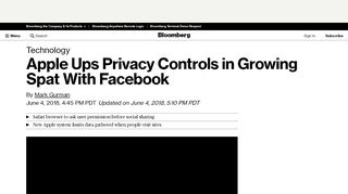 
                            13. Apple Ups Privacy Controls in Growing Spat With Facebook - Bloomberg