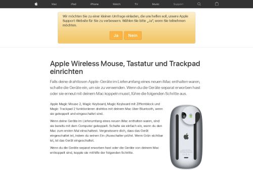 
                            3. Apple Wireless Mouse, Tastatur und Trackpad einrichten - Apple ...