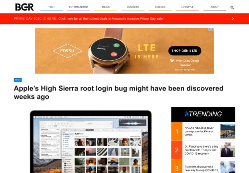 
                            7. Apple's High Sierra root login bug might have been discovered weeks ...