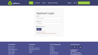 
                            3. Applicant Account Sign-in | Jobgurus