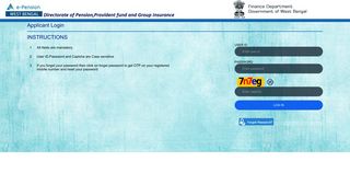 
                            9. Applicant Login - e-Pension