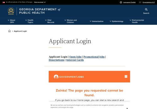 
                            12. Applicant Login | Georgia Department of Public Health