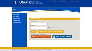 
                            13. Applicant Login - Jobs at UNG