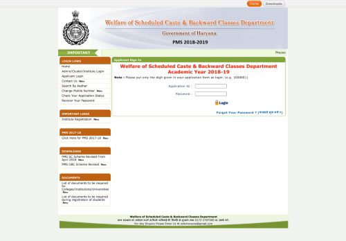 
                            1. Applicant Login - WELFARE OF SCHEDULED CASTE AND ...