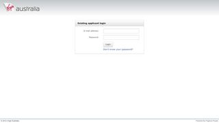 
                            1. Applicant sign in - Virgin Australia - PageUp