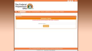 
                            4. Applicant Status - Federal Polytechnic Offa Portal