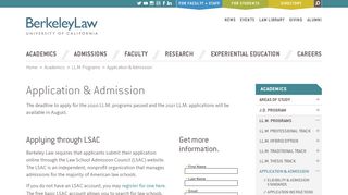 
                            10. Application & Admission | Berkeley Law