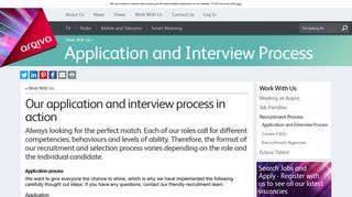 
                            5. Application and Interview Process - Arqiva