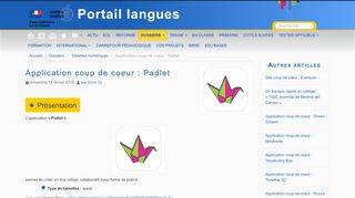 
                            12. Application coup de coeur : Padlet - Portail langues