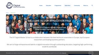 
                            2. Application // EIT Digital Master School