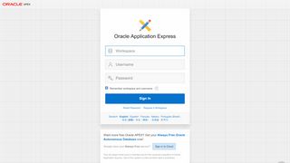 
                            8. Application Express - Sign In - Oracle APEX