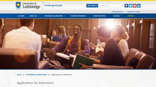 
                            9. Application for Admission | Future Students | University of Lethbridge