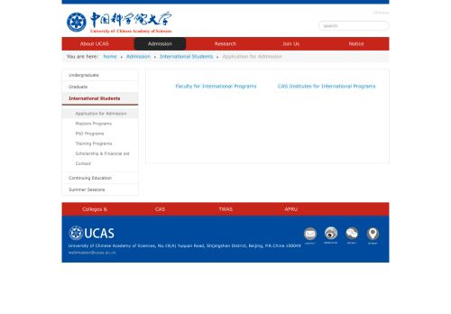 
                            5. Application for Admission - University of Chinese Academy ...