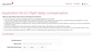 
                            5. Application for EU flight delay compensation · Customer Portal