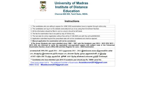 
                            2. Application for Examination - e-Governance Centre - University of ...