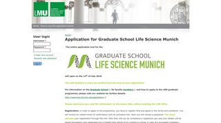 
                            6. Application for Graduate School Life Science Munich | Application ...