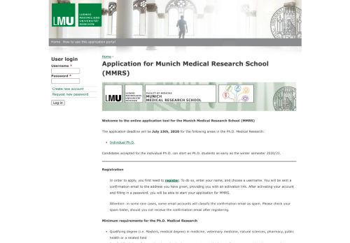 
                            3. Application for Munich Medical Research School (MMRS) | Application ...