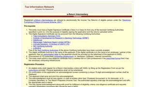 
                            1. Application form for e-Return Intermediary - Online PAN application