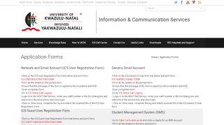 
                            3. Application Forms – Information and Communication ... - ICS - UKZN