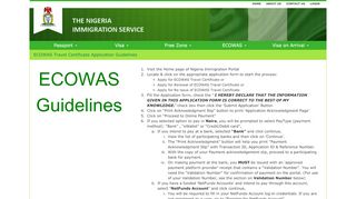 
                            4. Application Guidelines - The Nigeria Immigration Service