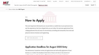 
                            4. Application Instructions - MBA Program | MIT Sloan School of ...