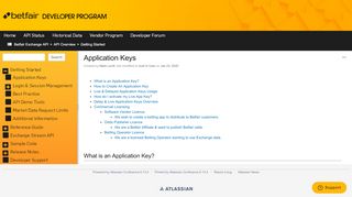 
                            6. Application Keys - Betfair Exchange API Documentation