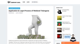 
                            4. Application & Login Process of Webland Telangana - Company Vakil ...