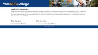
                            1. Application Management - Yale-NUS College
