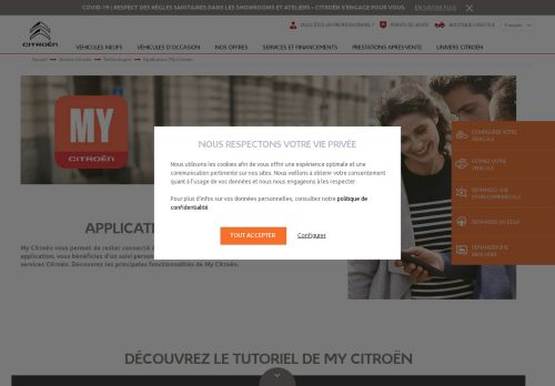 
                            5. Application mobile My Citroën - Citroën Belgique-België