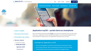
                            8. Application myCSS – votre portail client de la CSS sur smartphone