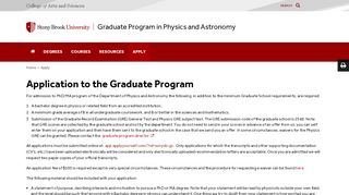 
                            12. Application - Physics & Astronomy Graduate program - Stony Brook ...